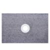 Shower Curb Kit, 38"x60" Watertight Shower Curb Overlay with 4" ABS Central Bonding Flange, 4" Stainless Steel Grate