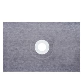 Shower Curb Kit, 38"x60" Watertight Shower Curb Overlay with 4" ABS Central Bonding Flange, 4" Stainless Steel Grate