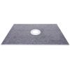 Shower Curb Kit, 38"x60" Watertight Shower Curb Overlay with 4" ABS Central Bonding Flange, 4" Stainless Steel Grate